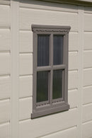Casetta da Giardino Porta Attrezzi 129,5x216,5x188,5 cm in Resina Keter Factor 4x6 Beige