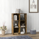 Libreria a Cubi Design Rustico 61,5x29,5x91,5 cm Rivestimento in Melamina Marrone Rustico  