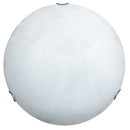 Plafoniera 1xE27 Ganci Cromo Vetro Lastra Serigrafato Alabastro Bianco E-Energy Lea