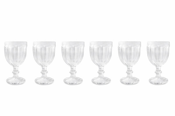 online Set 6 Calici Ø9x16 cm in Vetro Villa d'Este Home Tivoli Chateau Trasparenti