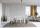  Tavolo Allungabile 140-244x90x77 cm Everyday Bianco Frassino Gambe Antracite