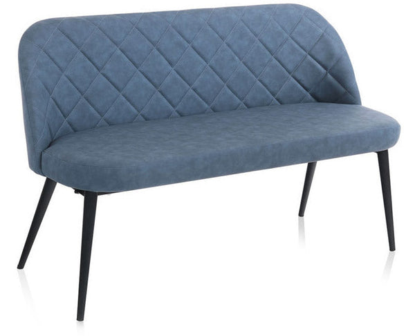 Divano 2 Posti 130x55x80 cm in Similpelle Blu sconto