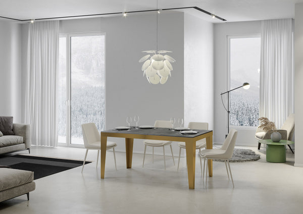 Tavolo Allungabile 120-380x90x77 cm Flame Evolution Cemento online