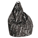 Poltrona a Sacco Pouf in Poliestere Big City Nero Avalli