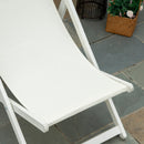 Set 2 Sedie Sdraio 96,5x58x91,5 cm in Alluminio Beige
