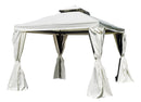 Gazebo da Giardino in Alluminio 3X3m Vorghini Blind Ecrù