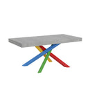 Tavolo Allungabile 200-460x90x77 cm Volantis Cemento Telaio 4B 