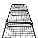 Brandina Pieghevole con Materasso per Ospiti Bianco e nero 75x65x37-48 cm 