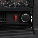 Camino Elettrico da Terra Caminetto Geneva 1800W Effetto Fuoco con Cornice Bianca
