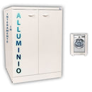 Mobile Coprilavatrice da Esterno 68x68x88 cm in Alluminio Bianco 