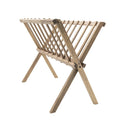 Portariviste da terra 22x38x33 cm in legno scuro richiudibile