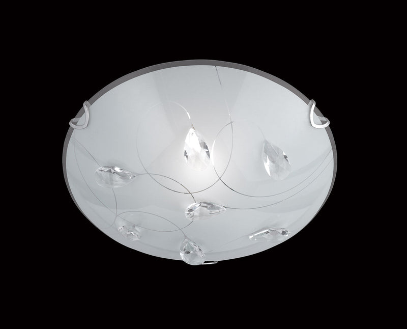 Plafoniera da Interno Attacco E27 in Metallo Cromo