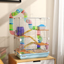 Gabbia per Criceti e Roditori 46x30x58 cm con Accessori Blu  