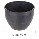 Set 2 Contenitori Decorativo Metallo 18 cm