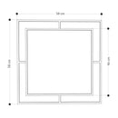 Specchio quadrato 58x58 cm Corner con doppia cornice in metallo oro