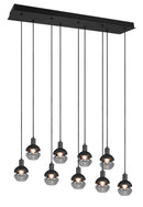 Lampada a Sospensione da Interno Attacco E14 in Metallo Nero e Oro