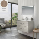 Mobile bagno sospeso Bracciano rovere fumo 81,5x46,5x53 H cm