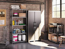 Armadio da Esterno 3 Ripiani 89x54x188H cm in Plastica Keter XL Garage Alto Nero