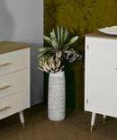 Vaso Nairobi Oval 19x50x12 cm in Poliresina Bianco