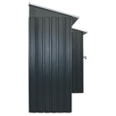 Legnaia da Giardino 272x100x160 cm in Metallo Antracite e Bianco