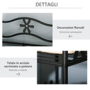 Armadio Guardaroba Appendiabiti in Ferro Nero 84x42x159 cm 