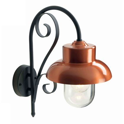 Lampada Applique in Basso Grande Color Rame per Esterno Linea Short Sovil prezzo
