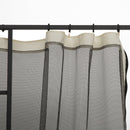 Zanzariera per Gazebo Tende di Ricambio Universale 302x207 cm con Cerniere Nero/Beige