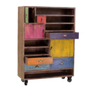 Libreria in Legno di Cedro Multicolor