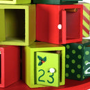 Calendario dell'Avvento Regali di Natale 30x27 cm con 24 Cassetti in Legno Multicolore      