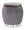 Puff Contenitore Paris Ø43x43 cm in Legno Spugna e Poliestere Grigio e Argento