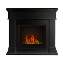 Camino a Bioetanolo da Pavimento 110x36x100 cm Cambridge in Legno Nero