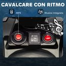 Quad Elettrico per Bambini ATV 6V Ricaricabile con Fari e Musica Blu      