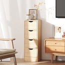 Mobile Bagno Salvaspazio con 4 Cassetti in Stile Nordico 29x29x83 cm in Truciolare Color Legno 