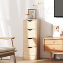 Mobile Bagno Salvaspazio con 4 Cassetti in Stile Nordico 29x29x83 cm in Truciolare Color Legno 