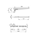 Kit per Fissaggio Mensole 230 mm in Acciaio Emuca Bianco