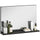 Specchio Bagno da Parete 60x12x40 cm con Mensola in Truciolato Nero