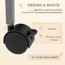 Gabbia per Conigli con 4 Ingressi a Livelli Multipli con Amaca 80x52x159 cm in Acciaio e PP Argento e Grigio