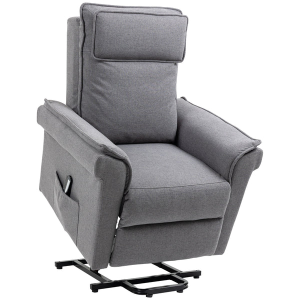 Poltrona Alzapersona Elettrica Massaggiante 86x95x106 cm in Tessuto Grigio acquista