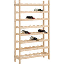 Cantinetta Portabottiglie 45 Bottiglie di Vino in Legno Abete Grezzo 72x25x100cm Fumer