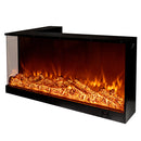 Camino Elettrico da Incasso 62x120x(60)36 cm Effetto Fiamma 50W Triumf Nero