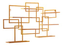 Porta Bottiglie Glam Orizzontale 80x10x50 cm in Ferro Oro