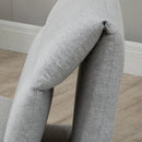Poltrona da Terra 71x72x60 cm Schienale Reclinabile in Tessuto Grigio Chiaro