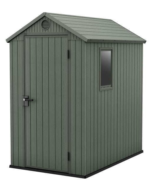 online Casetta da Giardino Porta Attrezzi 125,8x184,5x205,1 cmin Evotech+ Keter Darwin 4x6 Verde