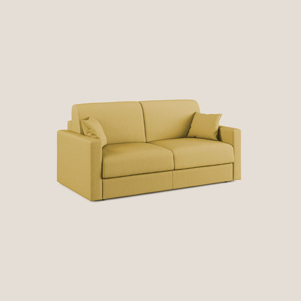 sconto Divano Letto 3 Posti 206x92x96 cm in Tessuto Giallo