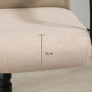 Sedia da Ufficio Ergonomica Girevole con Reclinazione Altezza Regolabile 58x61x115-125 cm Beige  
