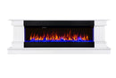 Camino Elettrico da Pavimento 60,3x181x43 cm Effetto Fiamma 1500W Arizona & Dalas maxi Bianco