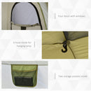 Tenda da Campeggio 2 Posti Pop Up 240x240x199 cm con Porta a Cerniera e 3 Finestre Verde