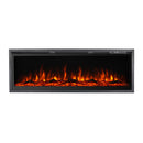 Camino Elettrico Da Parete A Incasso Frontale 127x14x45 cm Chicago Nero      