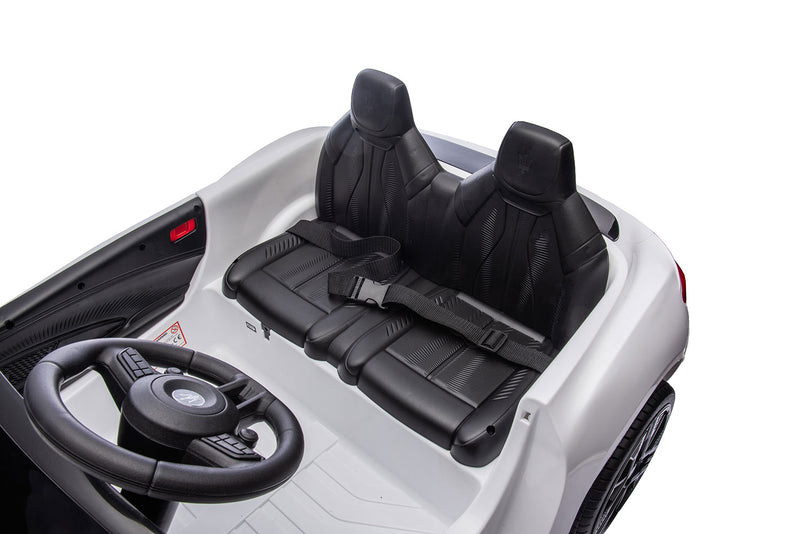 Macchina Elettrica per Bambini Licenza Maserati Folgore 12V Bianco  