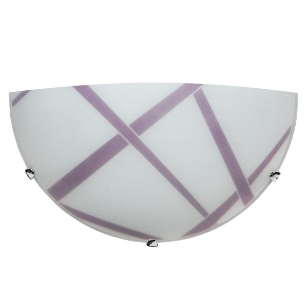 Applique 1xE27 Ganci Cromo Vetro Lastra Bianco-Violaola E-Energy Dario online